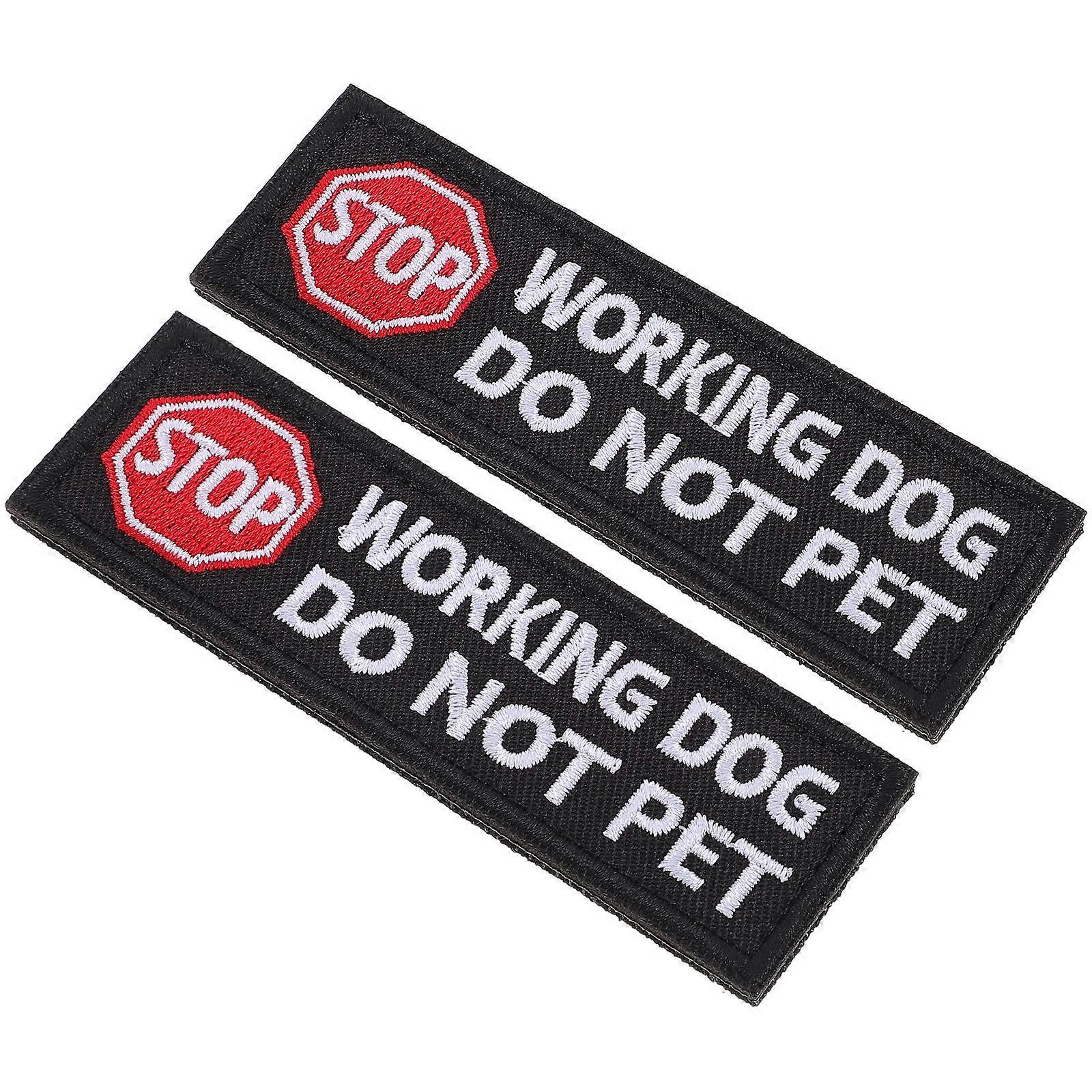 Do Not Pet Patches 2Set Suitable For Dog Owners Rectangular Shape Everyday Use Removable Easy Application Design