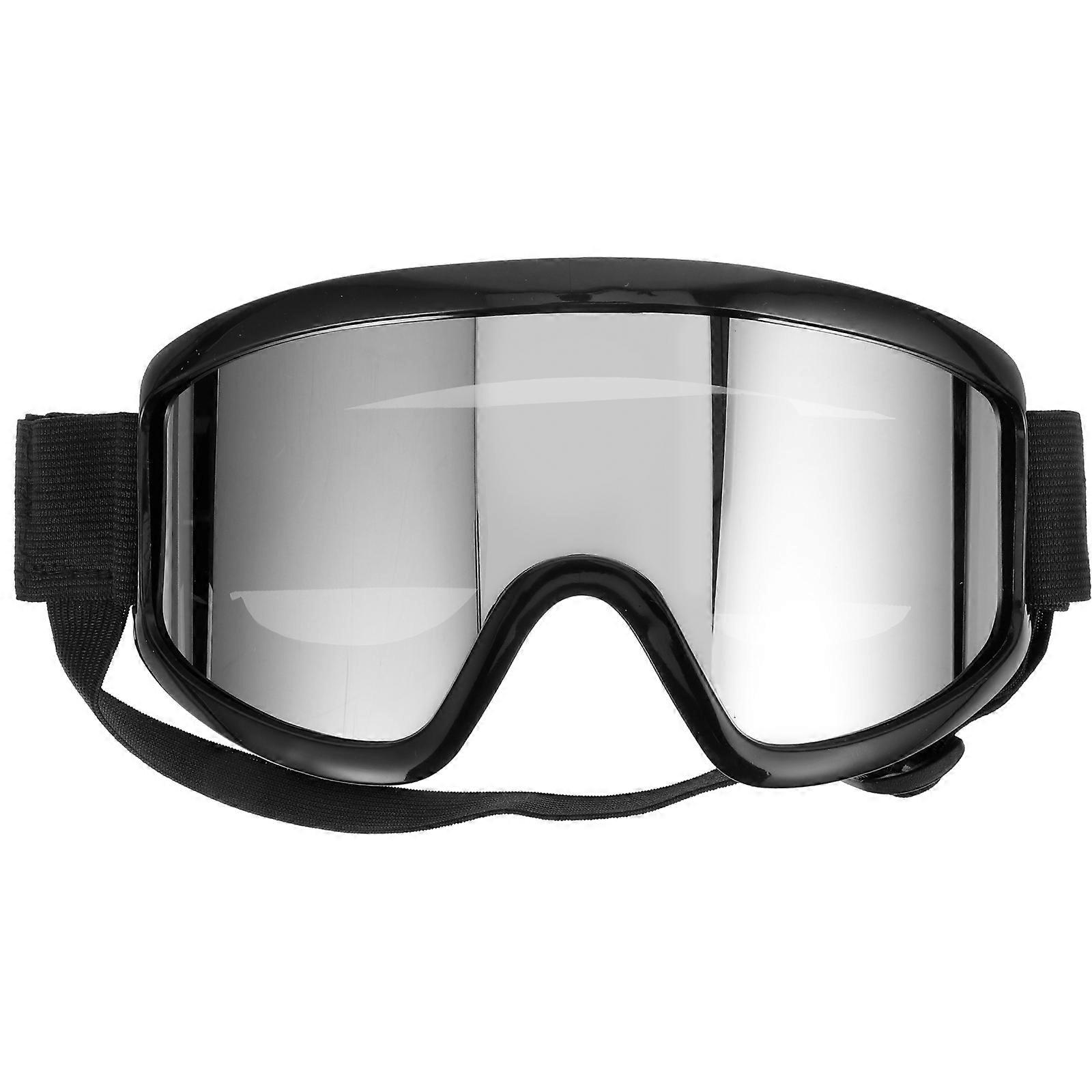 Dog Sunglasses for Pet Use Windproof PVC Silver Small Breed Dog Goggles 3.5 inches