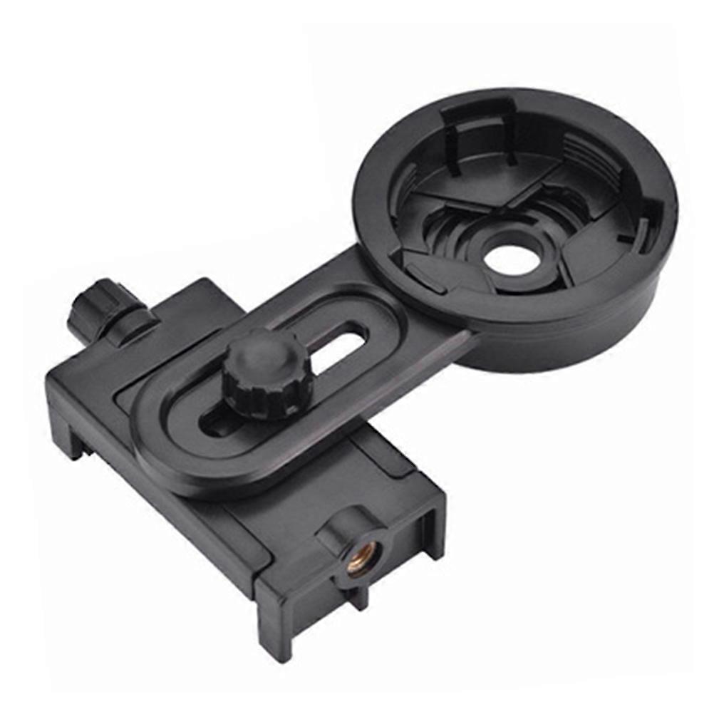 Black Plastic Cell Phone Adapter For Microscope Photography Use 1Pcs