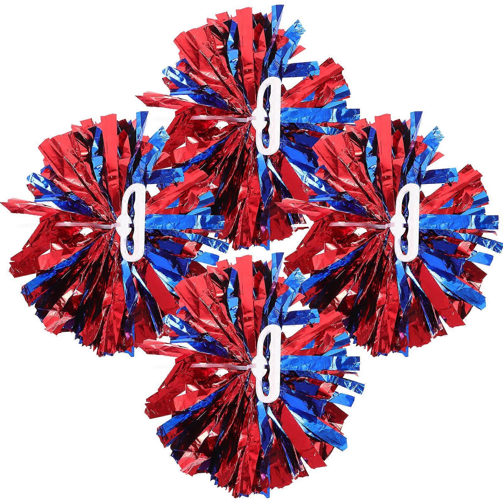 4Pcs Pom Poms for Cheerleading Dancing Party Hand Flower