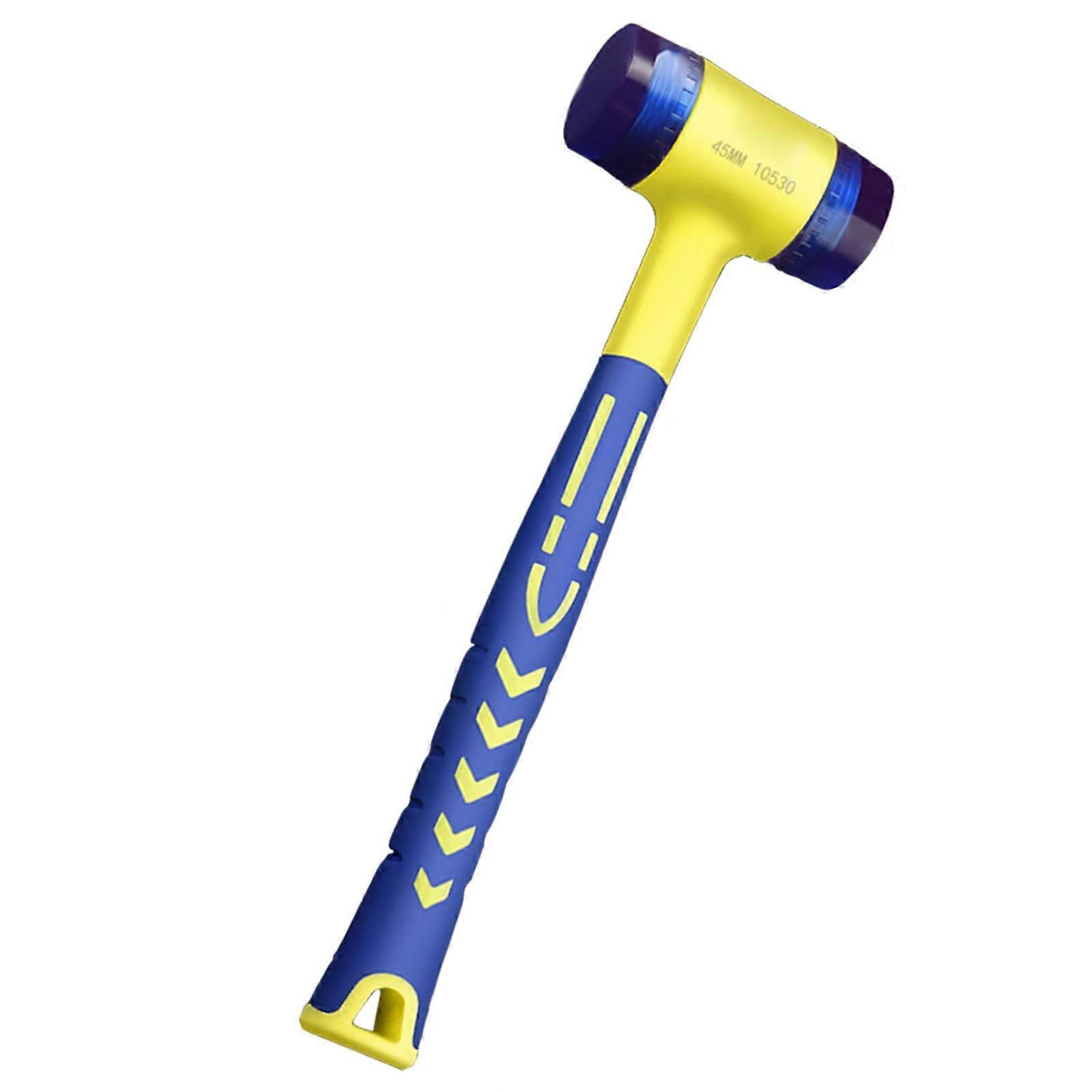 Double Head Rubber Mallet 45 Mm with Coated Handle for Professional Electricians and Home Use