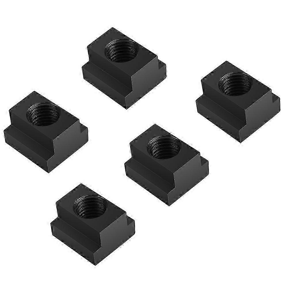 5 Pack Black M16 T Slot Nuts Oxide Finish T Sliding Nut Block Clamping Table Slot Nut Fasteners