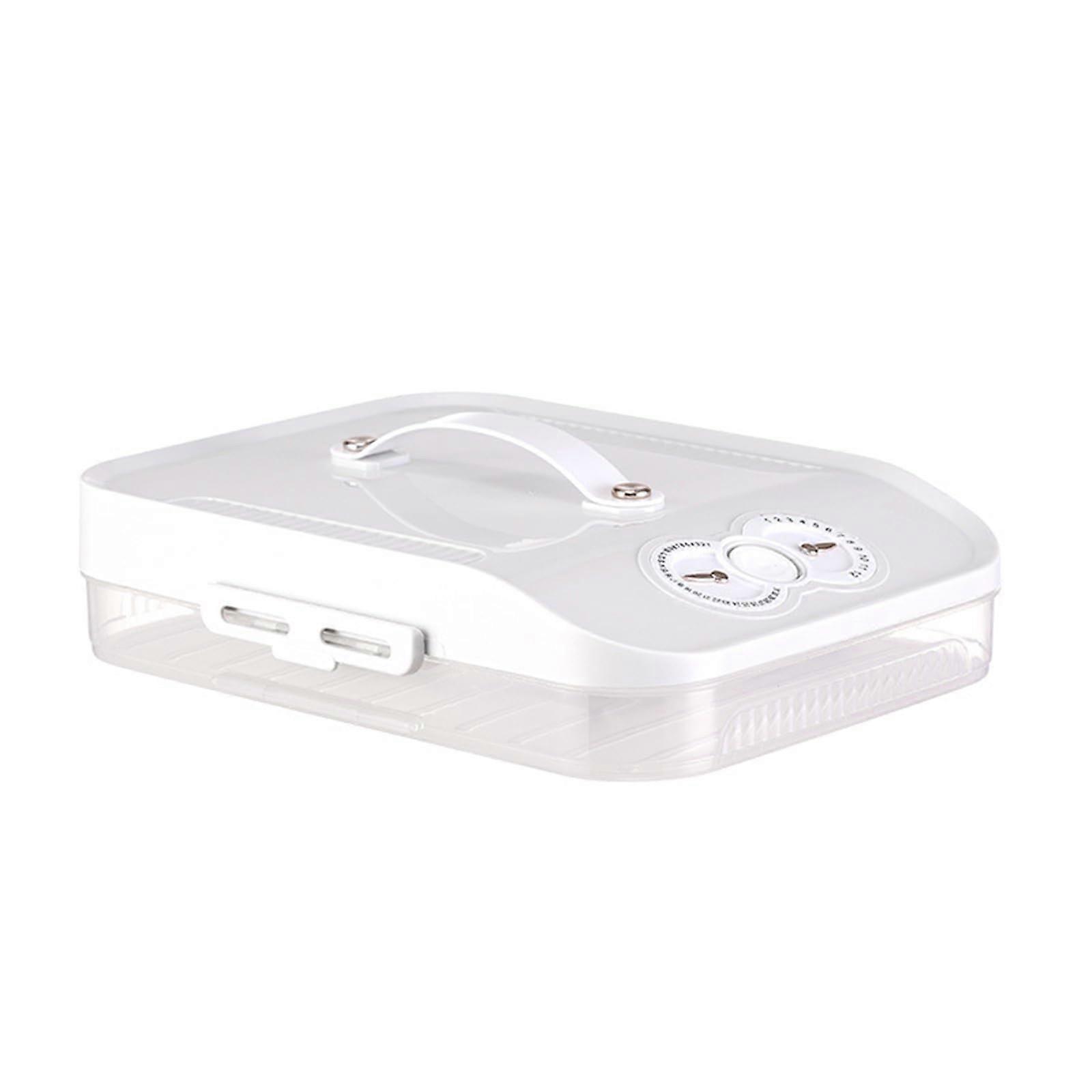 Spacesaving Multilayer Freezer Organizers with Timing Feature Refrigerator Storage Containers for Precise Food Freshness A Layer of White Ref: 3238