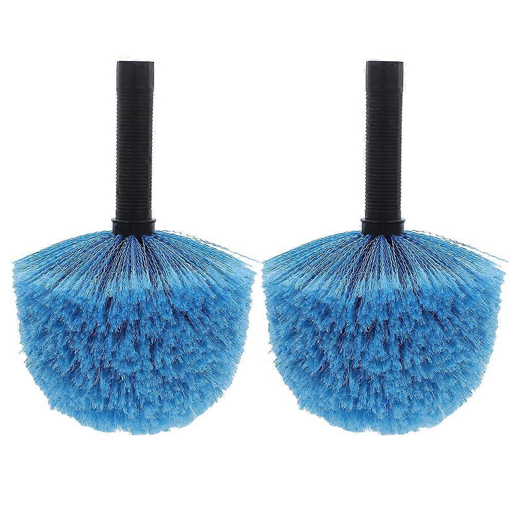 2pcs Twist-On Cobweb Duster Head Brush For Standard Threaded Poles Attachment Brush Spider Web Duster Brush For Outdoor And Indoor Cleaning