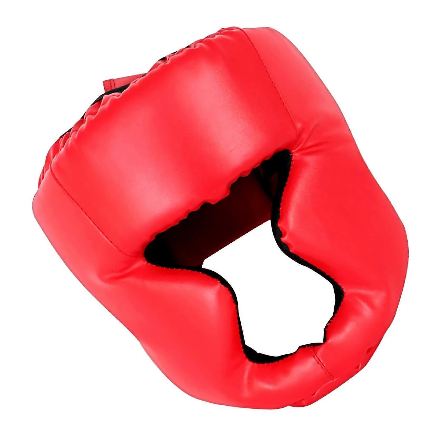 Boxing Headgear Sparring Guard for Adults Rival Style Protective Gear Ear Moisturewicking Lining Red