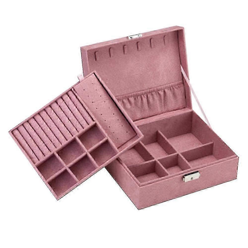 Šperkovnice dvouvrstvý uzamykatelný držák šperků pro náušnice