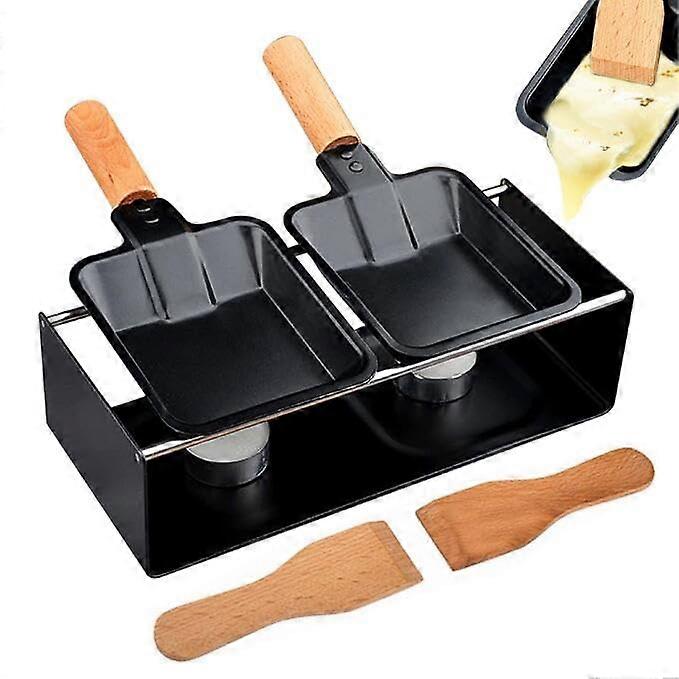 Double Cheese Melting Dish Set, Table Candle Heated Cheese Tools