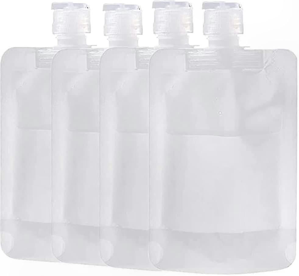 Reusable Travel Squeeze Pouches, 4-Pack Refillable Containers for On-the-Go Convenience
