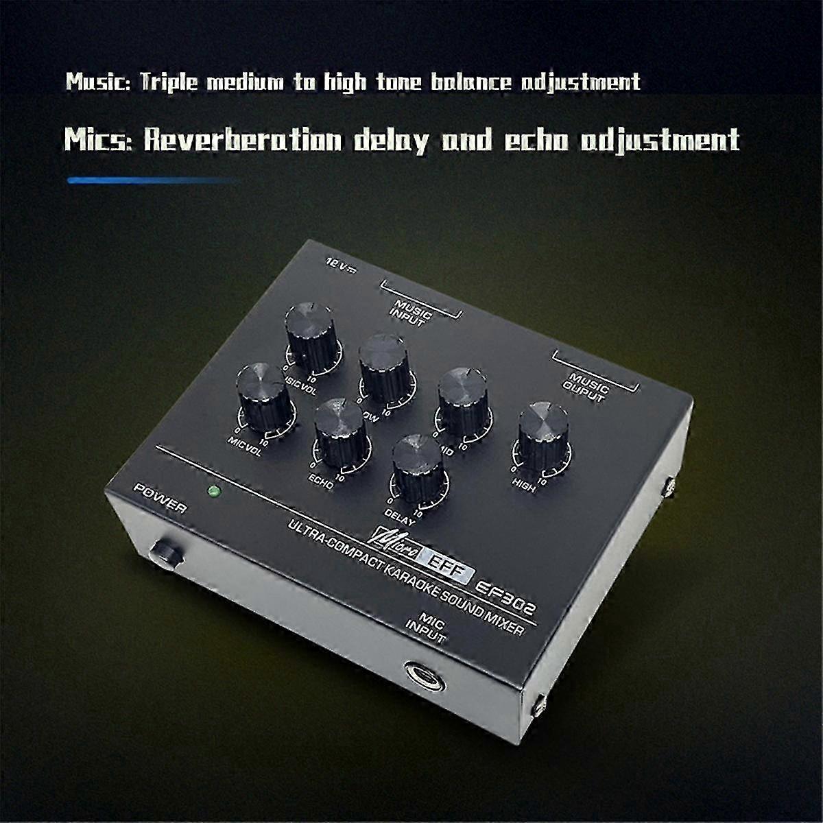 EF302 Sound Mixing Console USB o Mixer Microphone Recording Effects o Mixer EU Plug