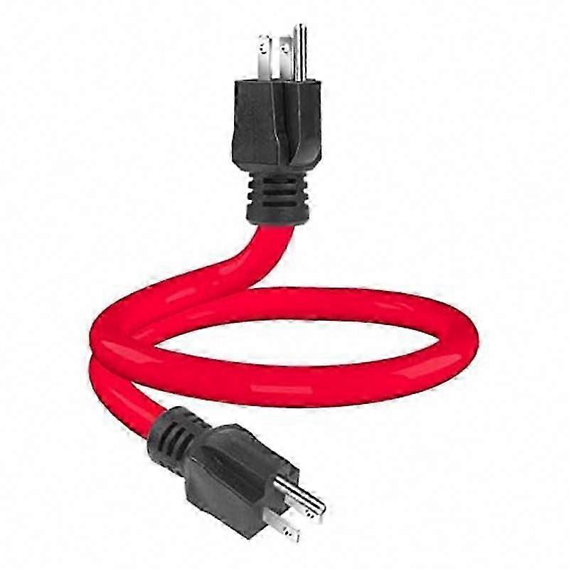 3 Prong Male to Male Extension Cord, 12AWG Generator Adapter Cord NEMA 5-15P for Transfer Switch, 125V 2FT US Plug