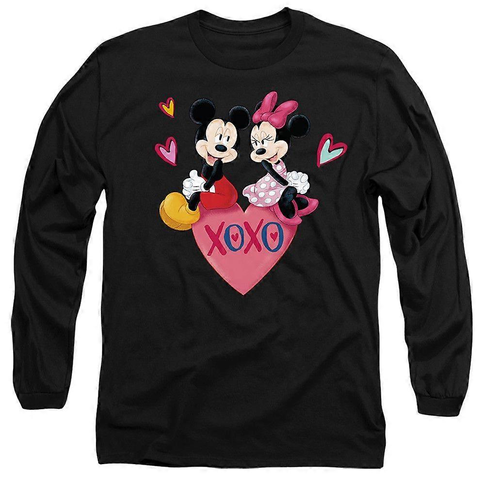 Mickey and Minnie Mouse XOXO Valentine Day Long Sleeve T-Shirt TTXX0855