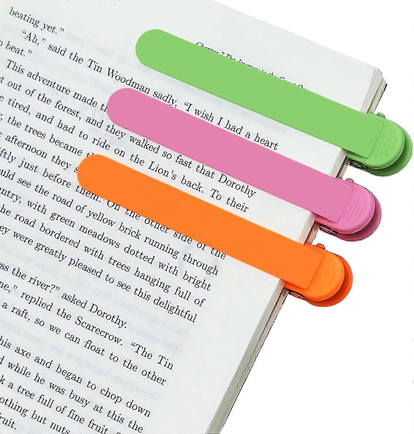 3pcs Silicone Automatic Bookmark, Unique Book Mark for Reading Book