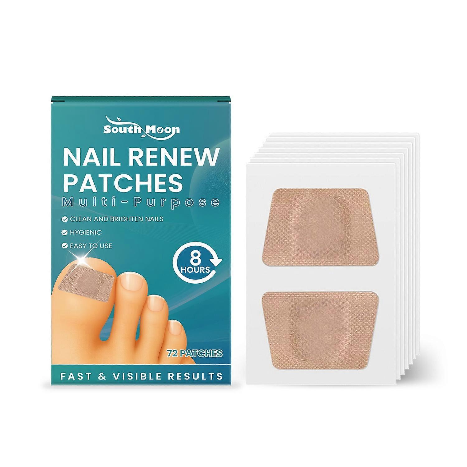 1-6PCS SOUTH MOON 72PCS Multi-Purpose Nail Renew Patches Nail Repair Patches for Discolored, Thicken