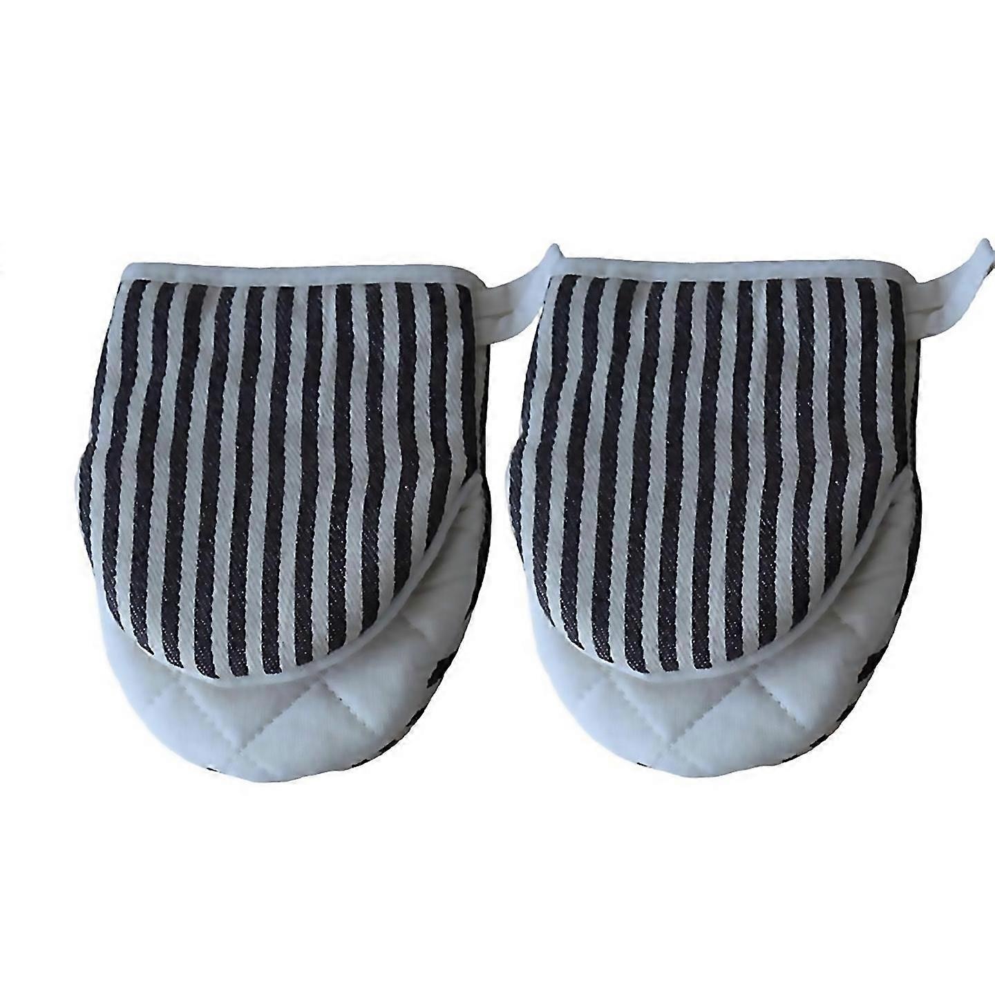 For Striped Pattern Duckbill Microwave Oven Gloves Brown