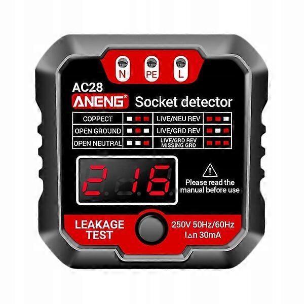 Socket tester, 56mm size, multi-functional digital display