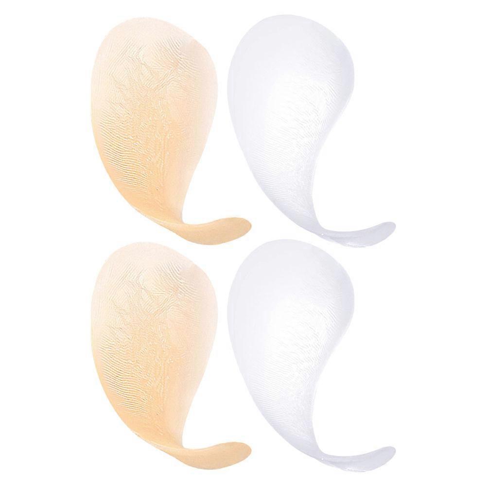 Silicone Adhesive Pads Sweatproof Invisible Coverage Stickers for Underwear Swimwear Yoga Sports Waterdrop Shape Concealer 4pcs Set