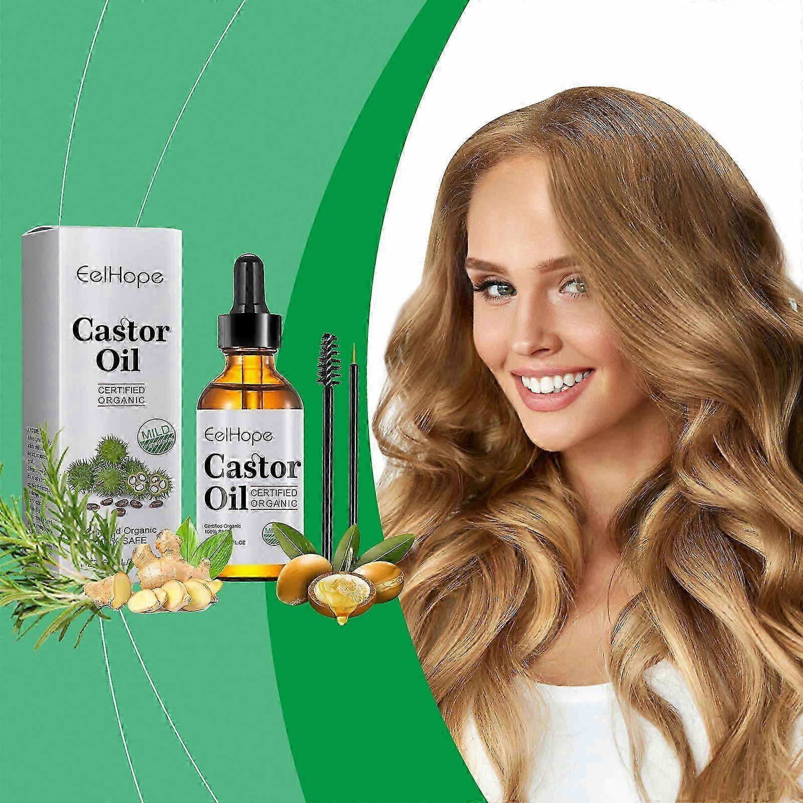 Organic Hexane-Free Castor Oil for Hair, Lashes, Brows, and Skin Hydration