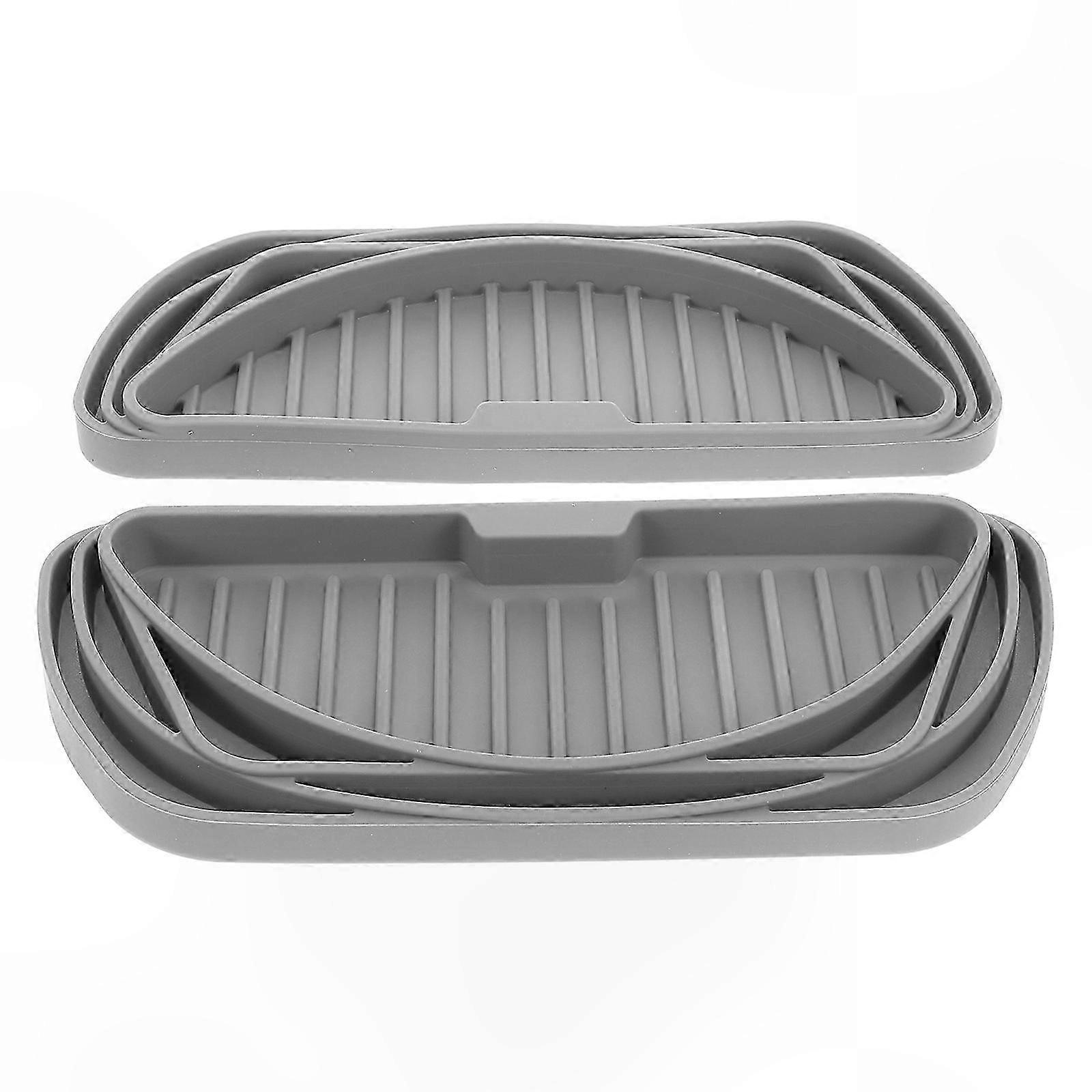 Fridge Water Dispenser Drip Tray Catch Basin for Home Use Gray 21x8x1.5CM Water and Ice Collector 2-Pack