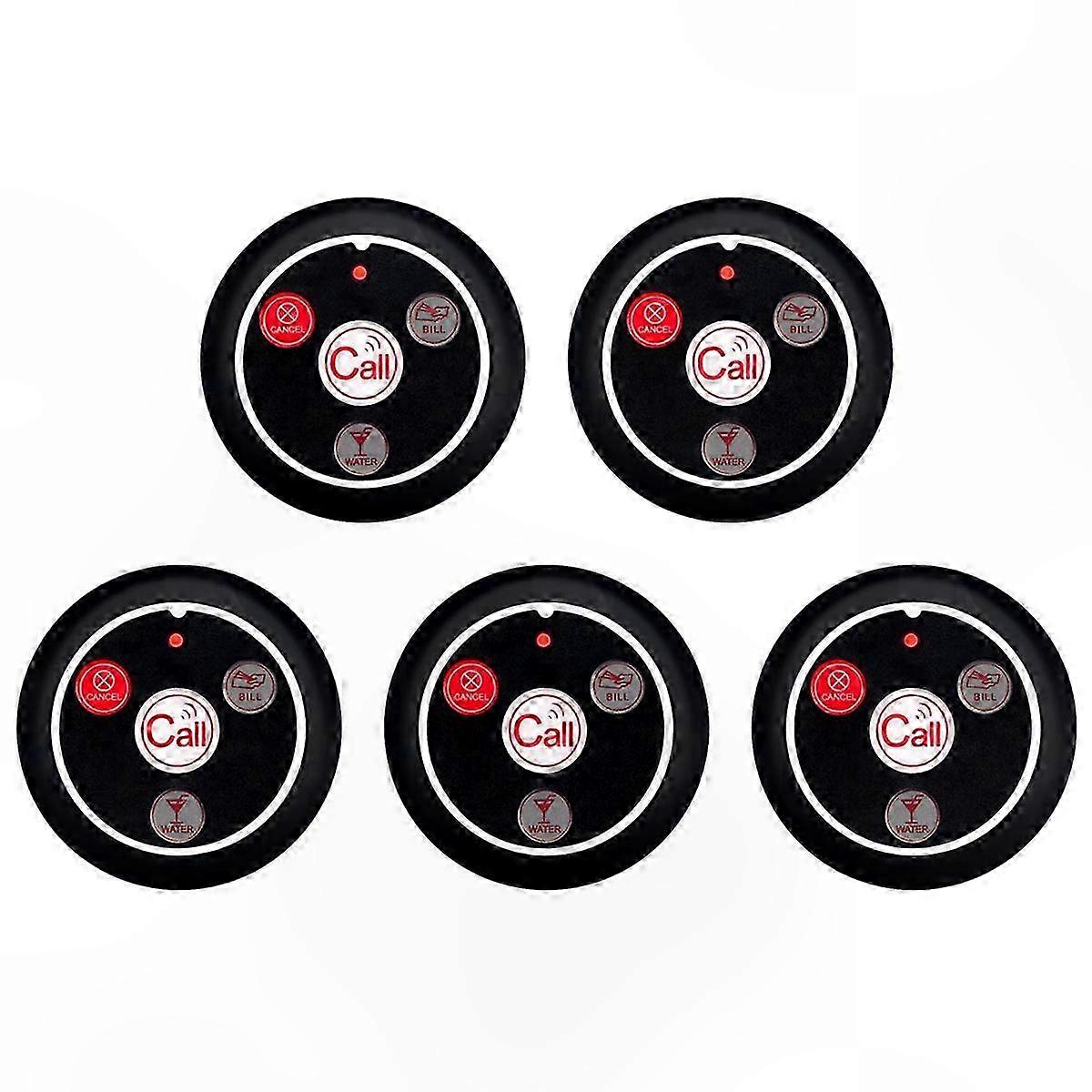 Black 433MHz Wireless Call Transmitter for Restaurant Staff Communication System