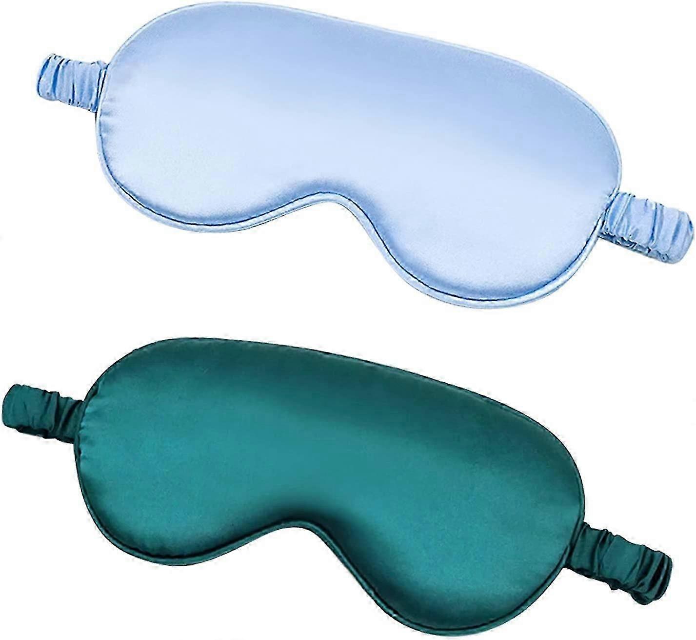 Mulberry Silk Sleep Eye Mask Blindfold With Elastic Strap Headband, Soft Eye Cover Eyeshad