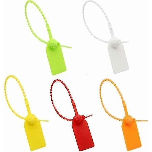 Plastic cable labels, 100pcs, with safety locking and wide applications