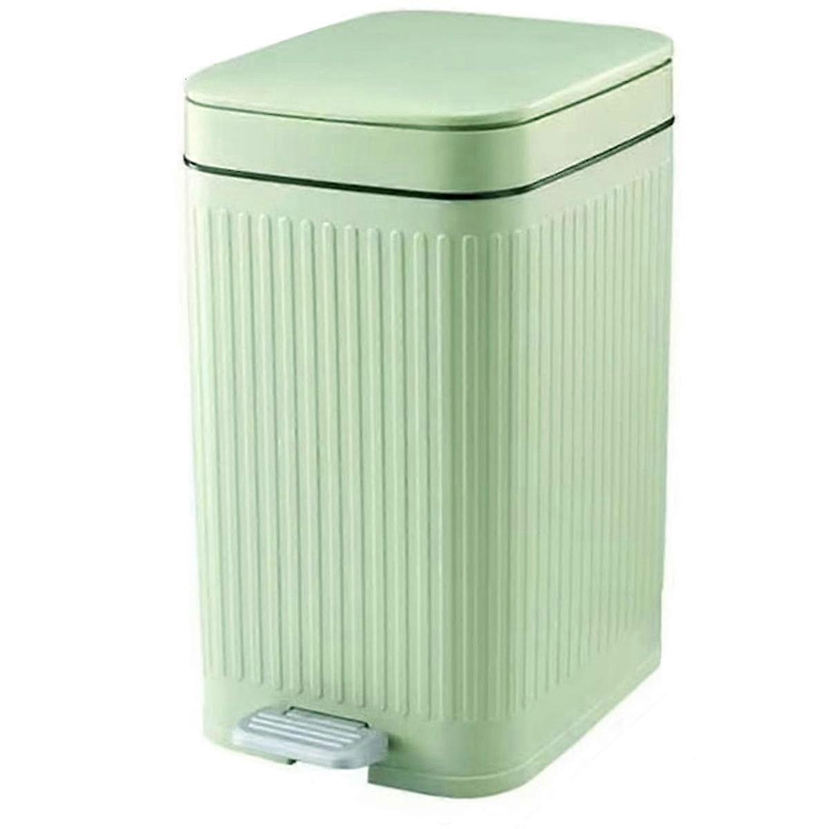 Small Trash Can with Lid with Foot Pedal and Push-on Lid Small Bathroom Trash Can Ultra-Thin Pedal Trash Can