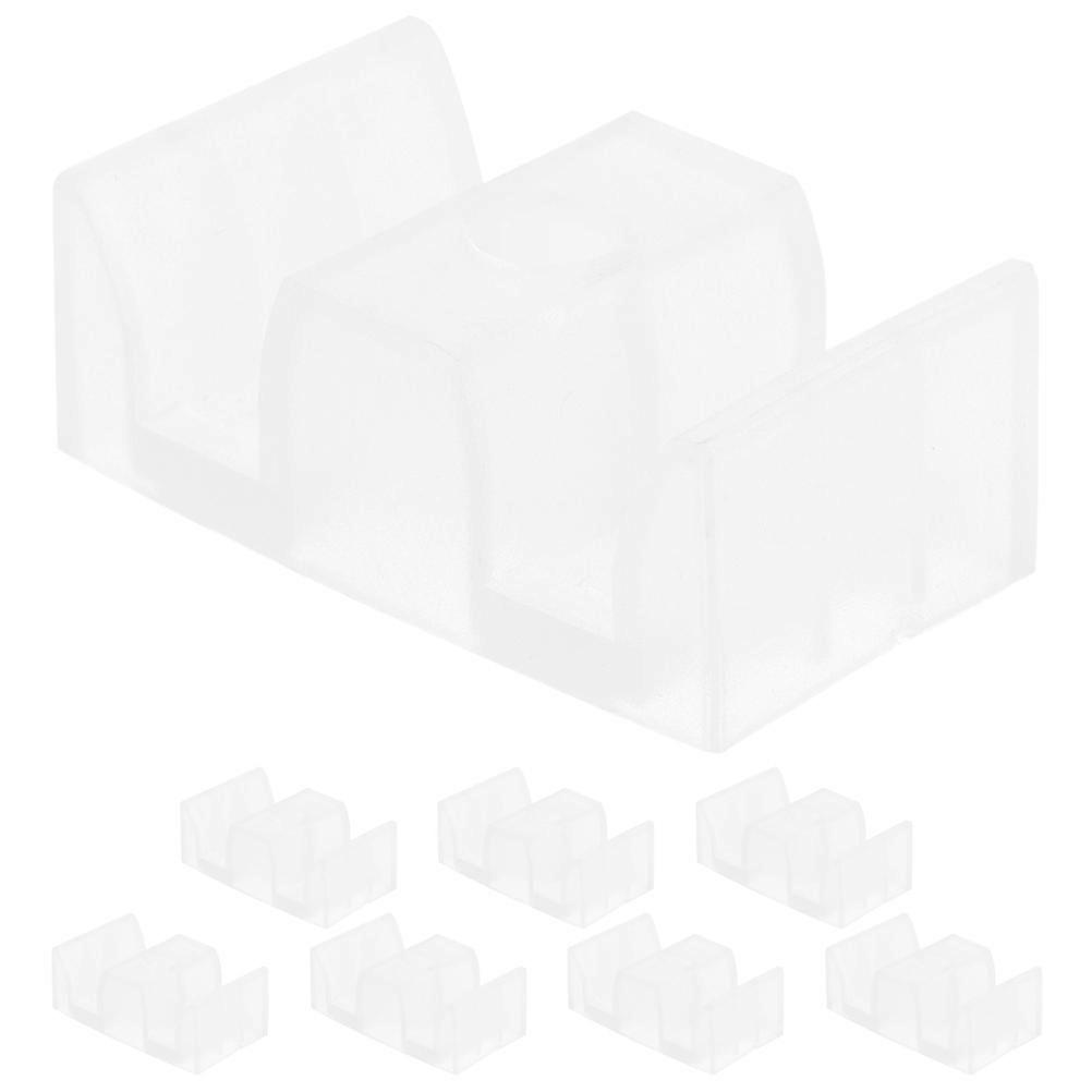 8pcs Plastic Framed Sliding Shower Door Bumper for Glass Doors Bottom Track Guide