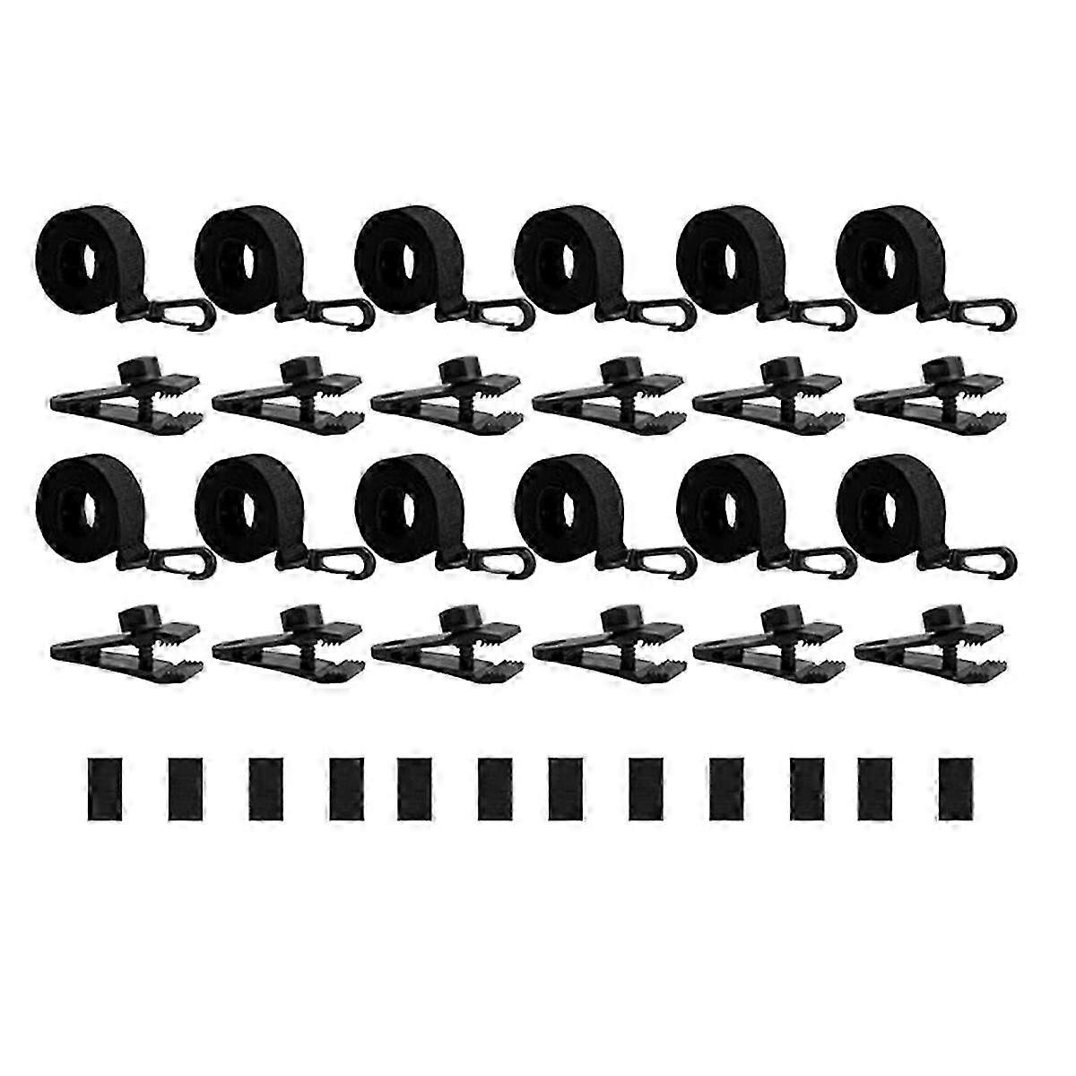 36Pcs Pool Solar Cover Reel Attachment Kit, Cover Straps and Clips