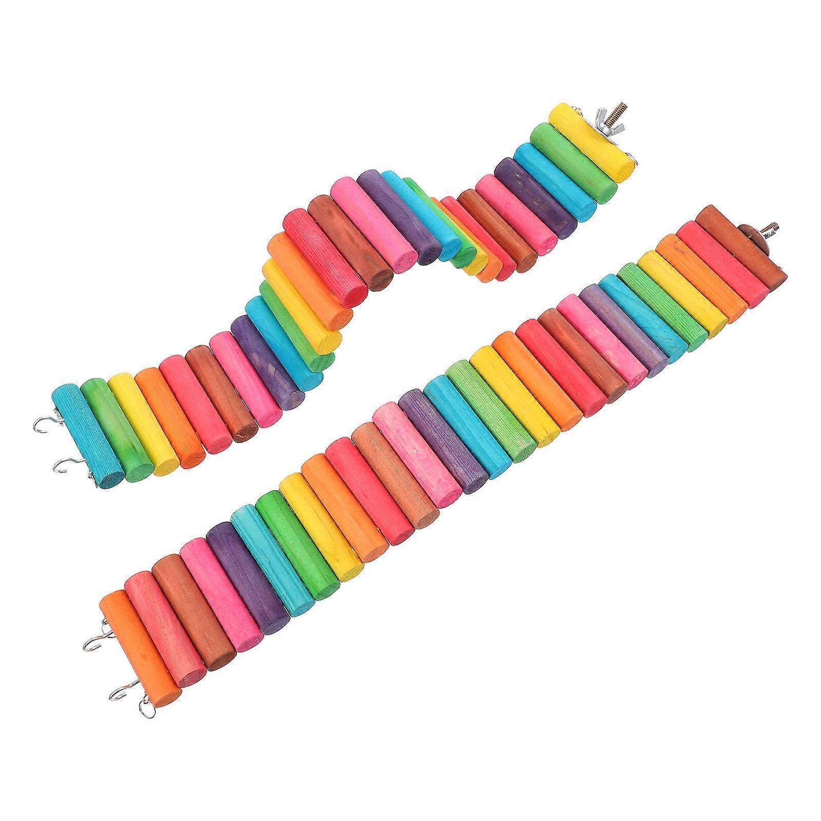 Hamster Bridge Wooden Hamster Swing for Pet Use 2Pcs Assorted Color