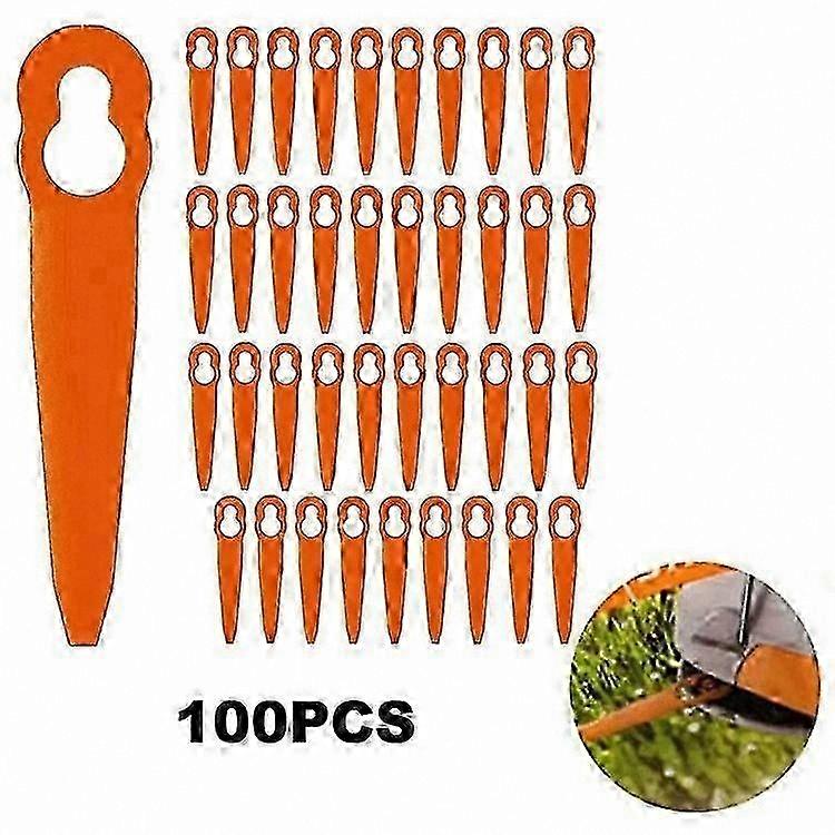 100Pcs Replacement Polycut 2-2 ABS Blades for Lawn Mowers