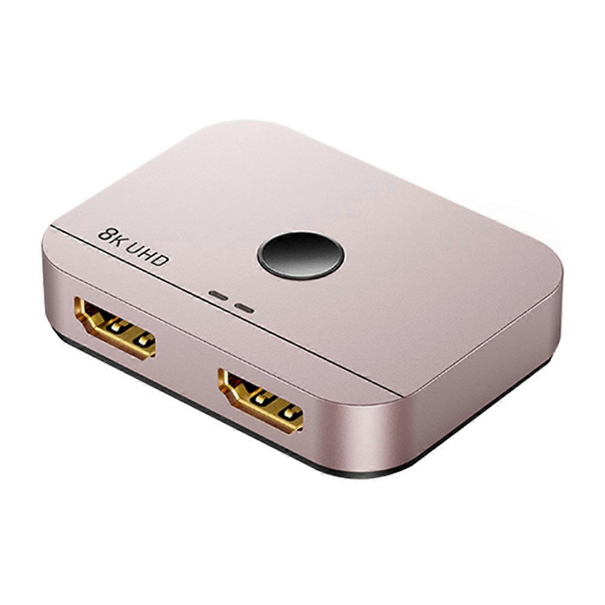 -Compatible Switcher 8K 60Hz 4K120Hz Bi-Directional 2 in 1 Out 1 in 2 Out for PC Laptop Monitors TV A