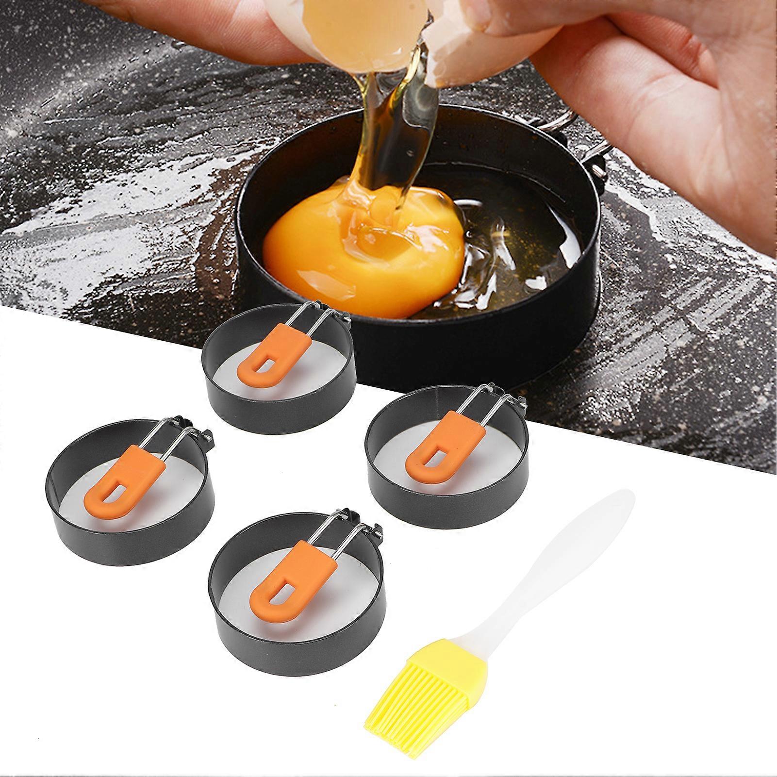 Round Egg Frying Ring 8.5x7.5cm Non-Stick Pancake Mold DIY
