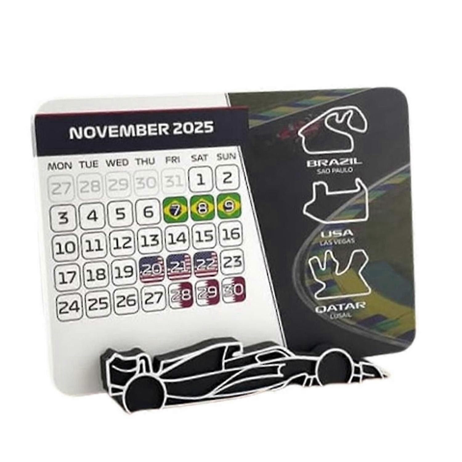 Racing Paper Calendar Desktop Station Calendar