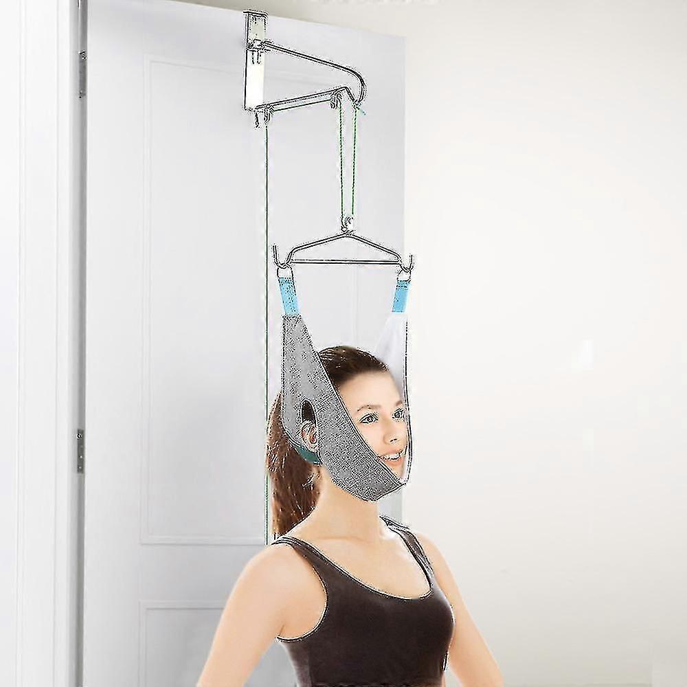 Door-Mounted Cervical Traction Device for Spinal Decompression Therapy