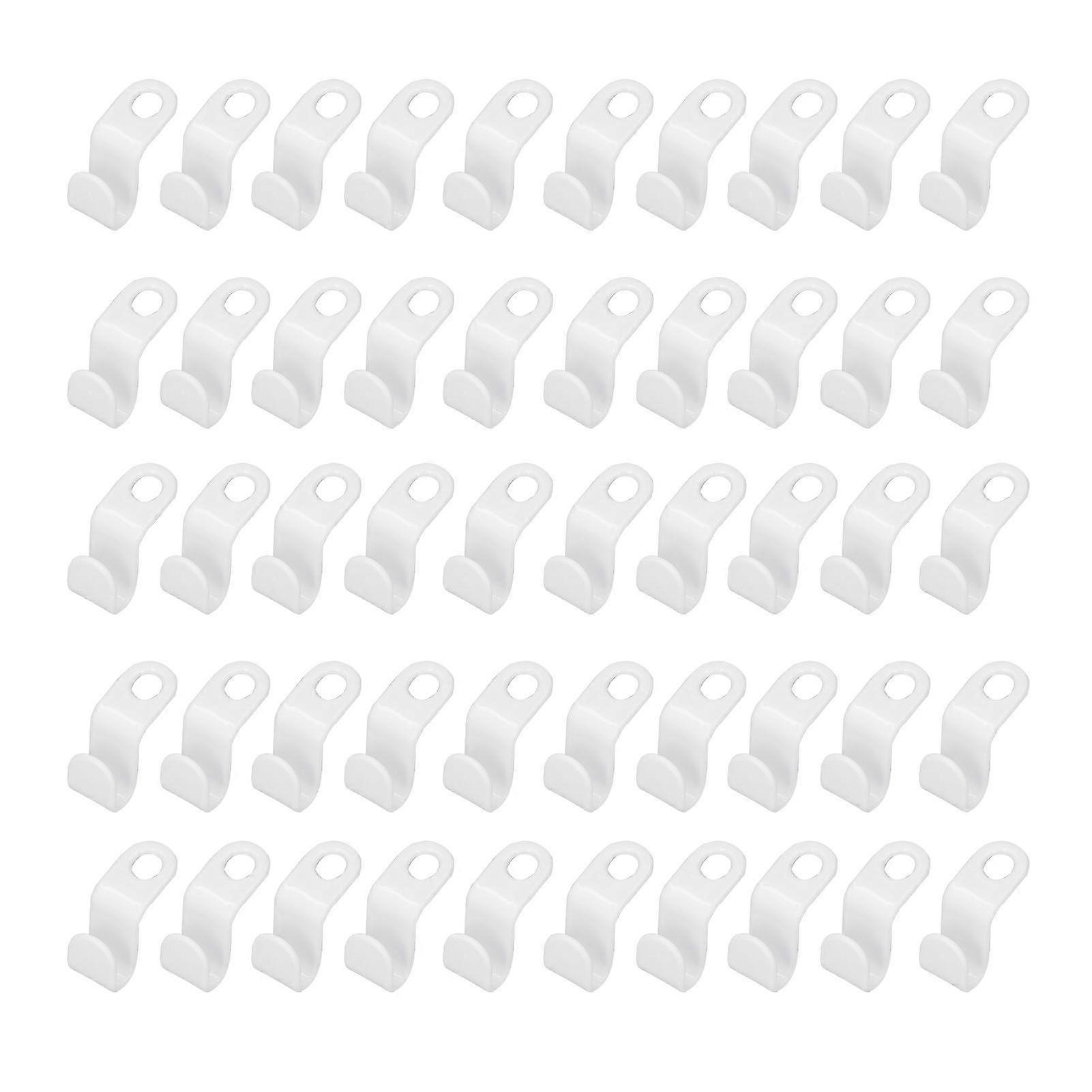 50Pcs Clothes Hanger Hook Strong Odorless Light Weight White Thickened Hanger Connection Hook