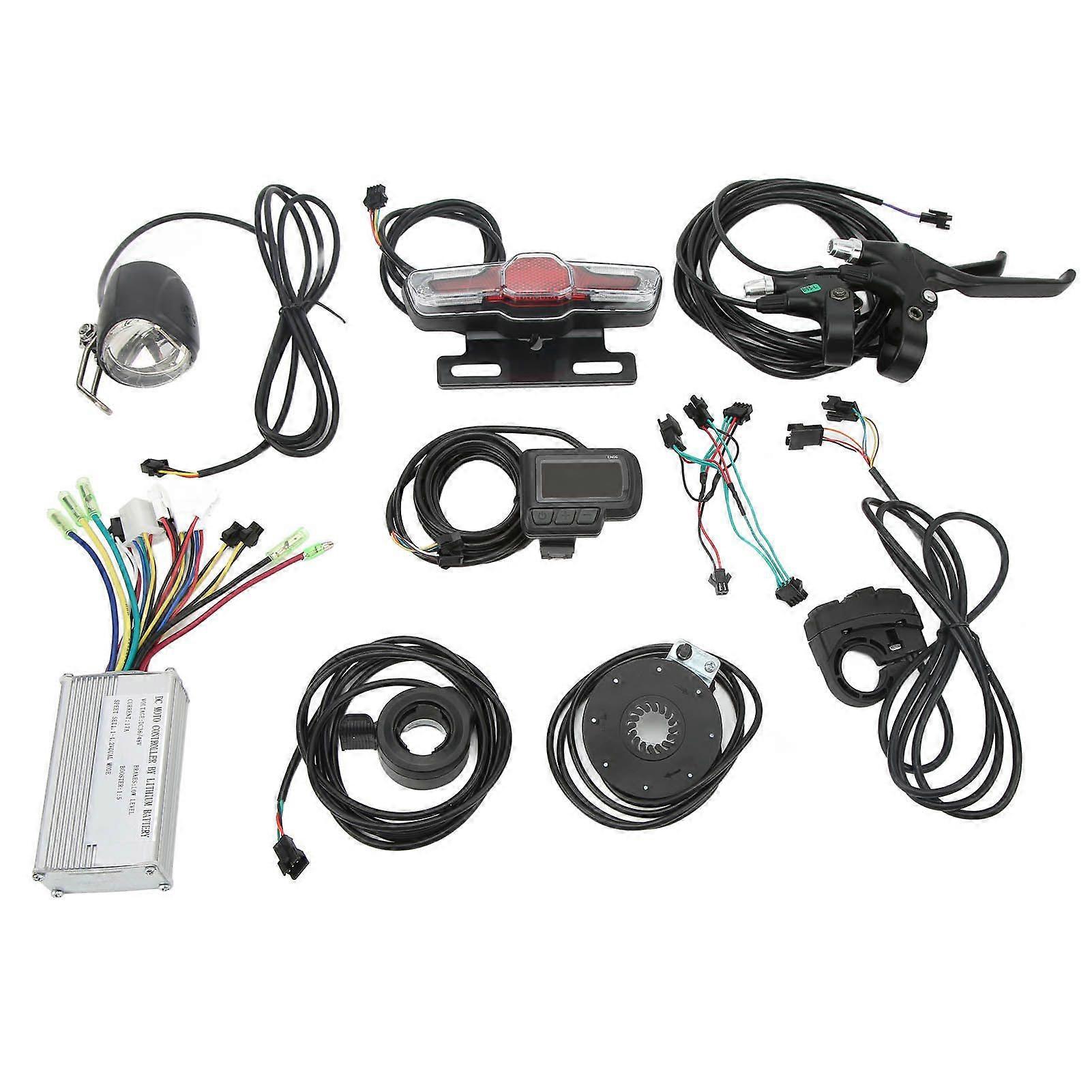 Electric Bicycle Conversion Kit Motor 17A Motor Controller and EN06 Meter Kit for 250W to 350W Motor 36V 48V