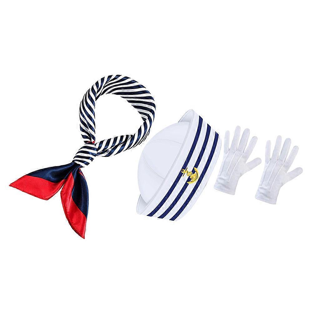 Captain Hat Sailor Costume Accessories For Men Women Themed Parties Cosplay Events Nautical Style 7.3×7.3×3.1in 1 Set