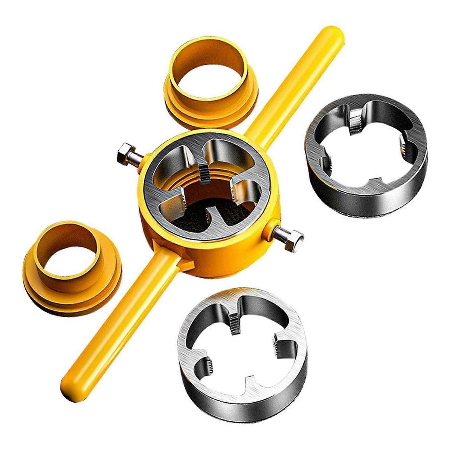 Type A 6Pcs Pipe Threading Kit PVC Plastic Pipes NPT Thread Cutter Manual Die Set