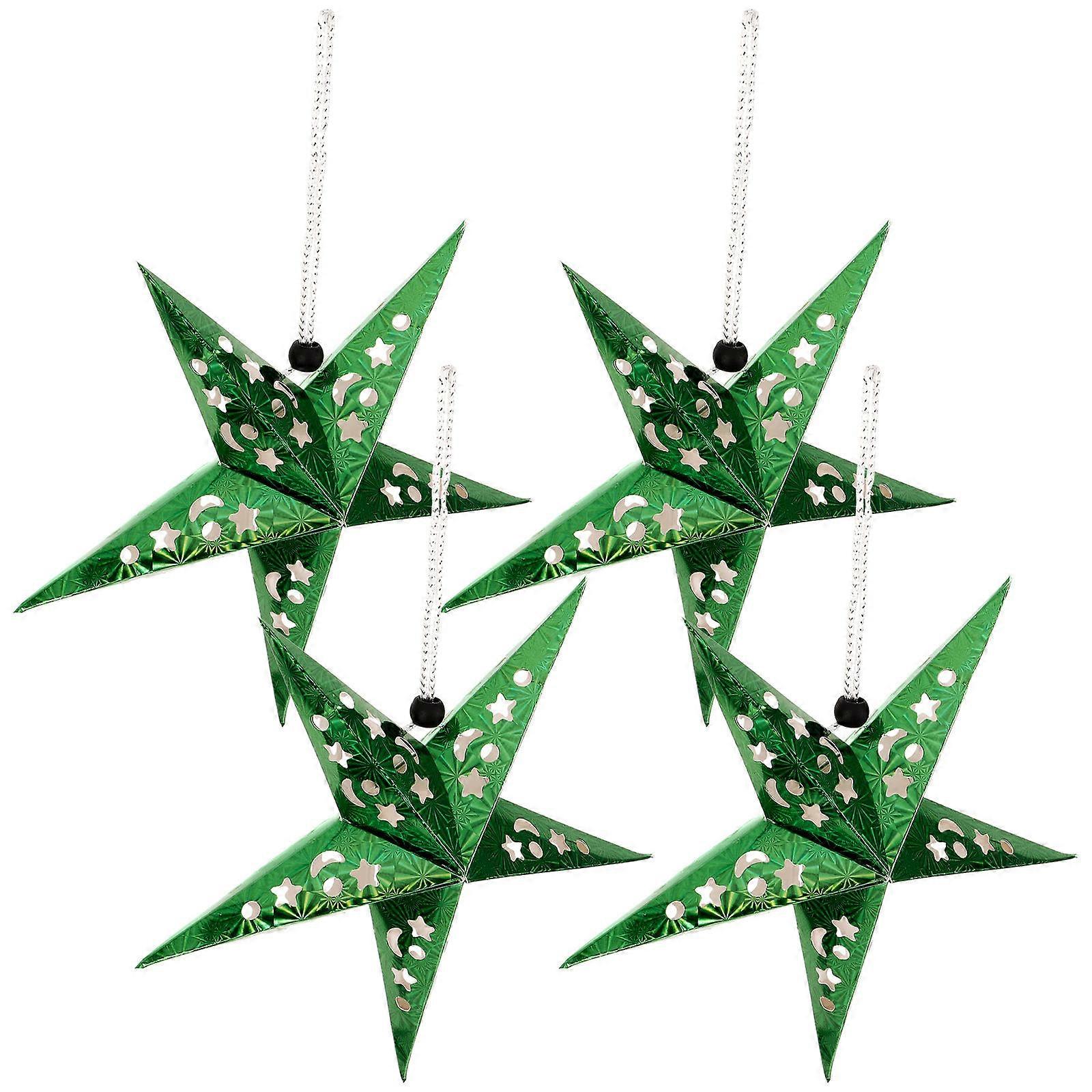 Five-Pointed Star Pendant Lamp Creative Hanging Light for Decor 4Sets