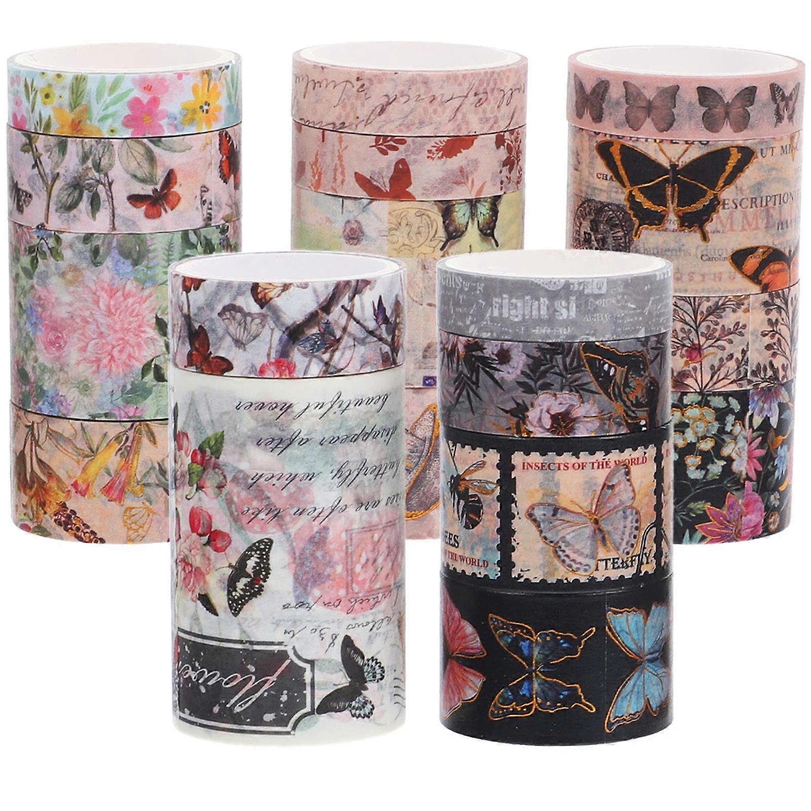 18 Rolls of Vintage Washi Tape for Decoration Use with