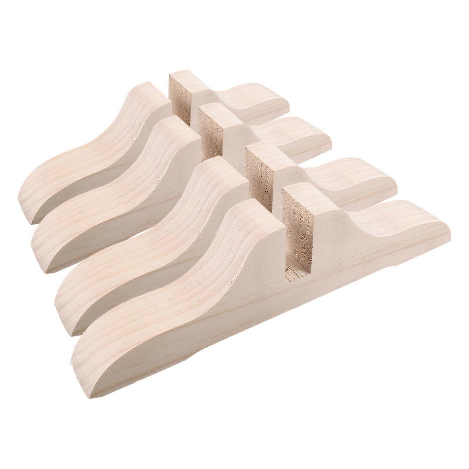 Room Divider Holder Wood Partition Support for Stable 8Pcs Set