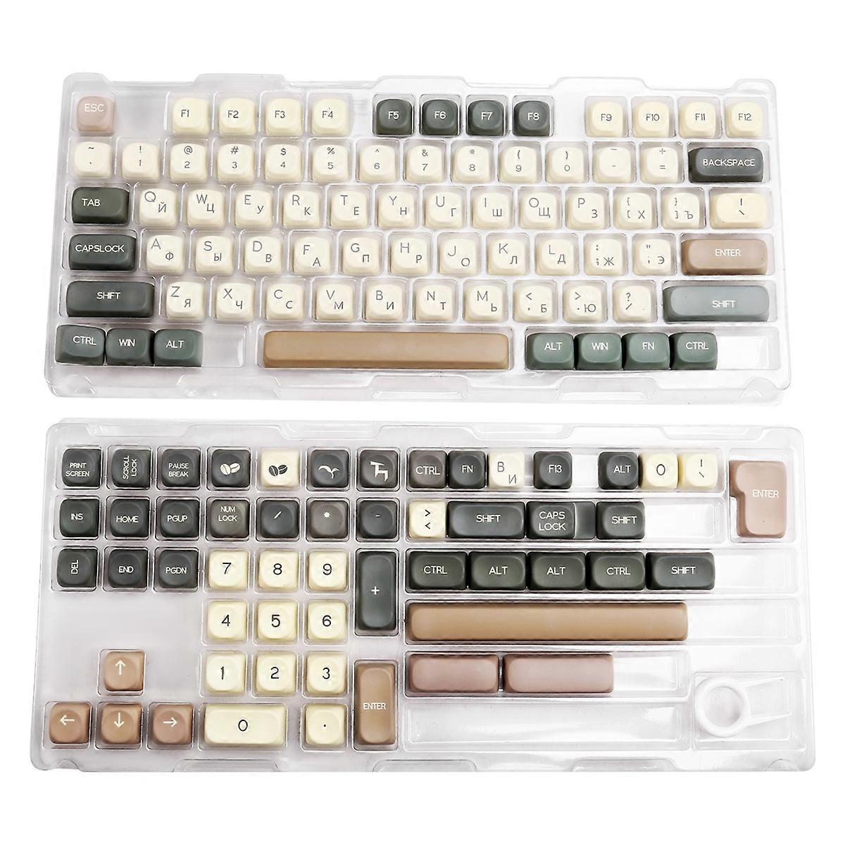 Keycaps PBT Key Cap Fit Laptop PC Game Thermally Sublimated Keycaps B