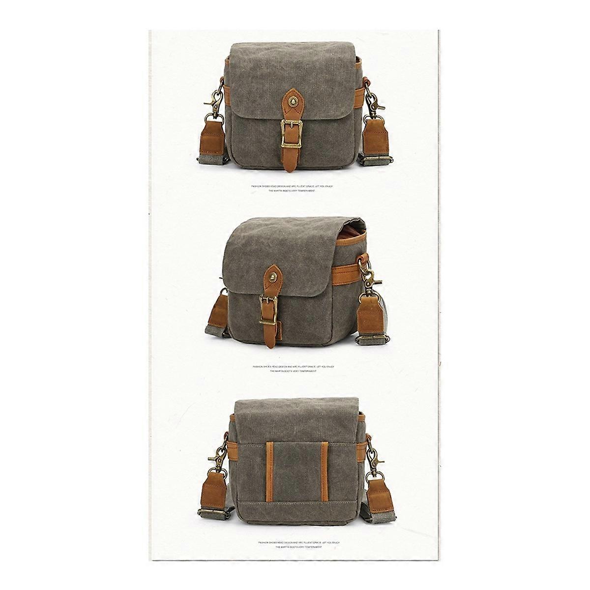 Canvas SLR Camera Bag Mini Single Messenger Bags Green