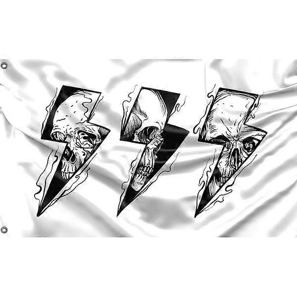 Blitz Totenkopf Flagge FG1424