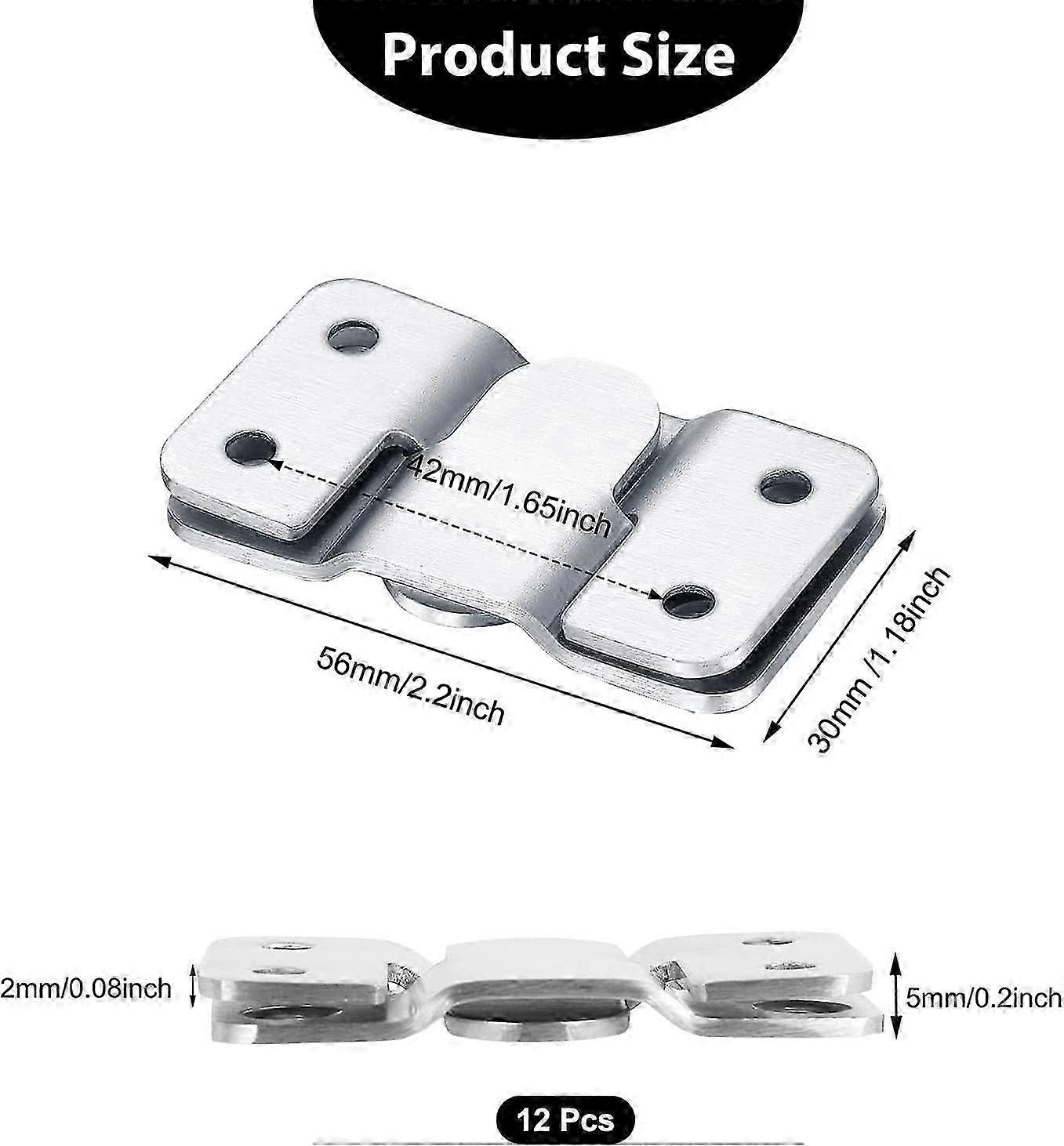 Flush Mount Brackets, Headboard Wall Fixing Brackets Wall Mount Interlocking Z Clip Hook Hardware for Furniture Connecting, Pictures Mirrors Frames Ha