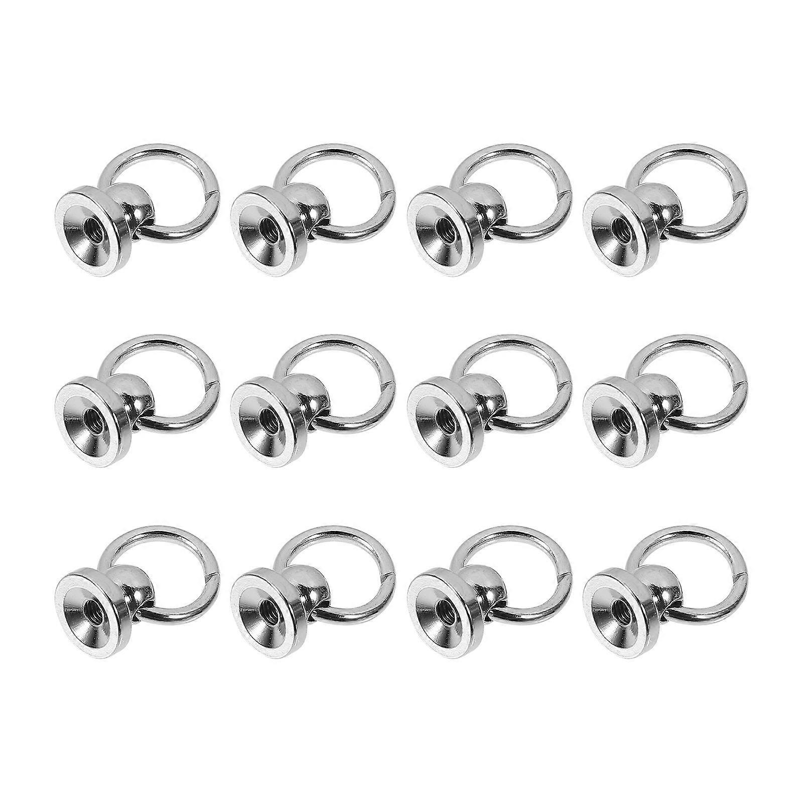 Bag Side Buckle with 12Pcs Ring Bag Clip Buckles Screw Connector for Luggage