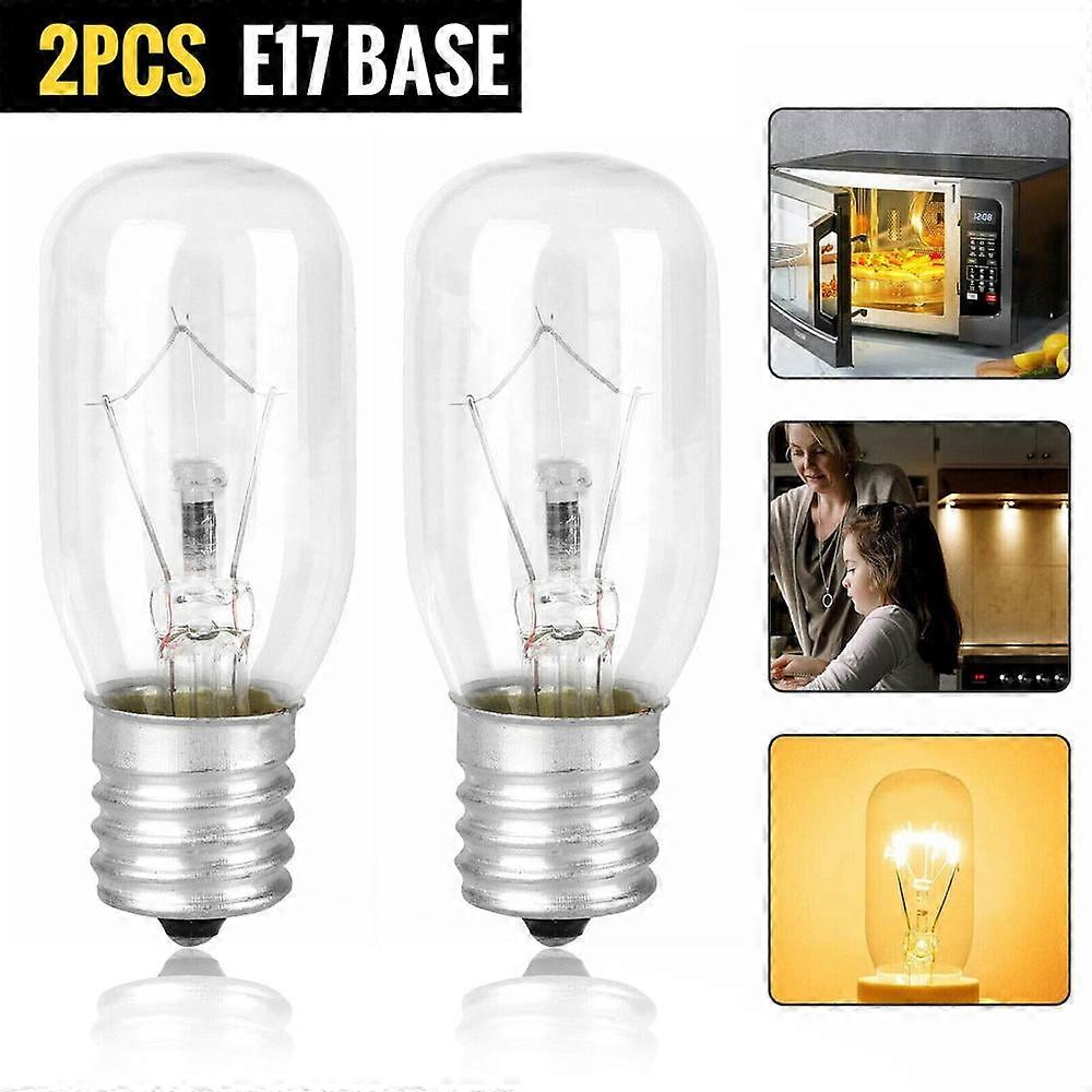 2pcs LED E17 Light Bulb, Dimmable 40W Replacement for Microwave Oven & Compatible with Most Ovens & Appliances