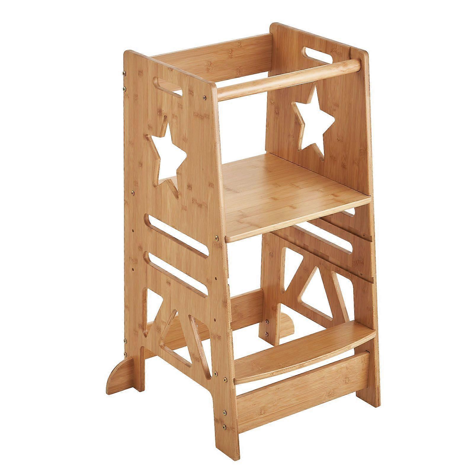 Tower Step Stool, 3-Level Height Adjustable Toddler Step Stools for Kids, Kitchen Stool Helper.
