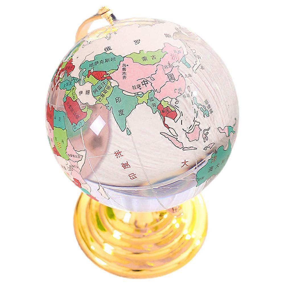 Crystal Globe Decorative Small Globe Ornament For Home Office Desk 11.50X9.00X8.00cm Artistic Design 1Pcs
