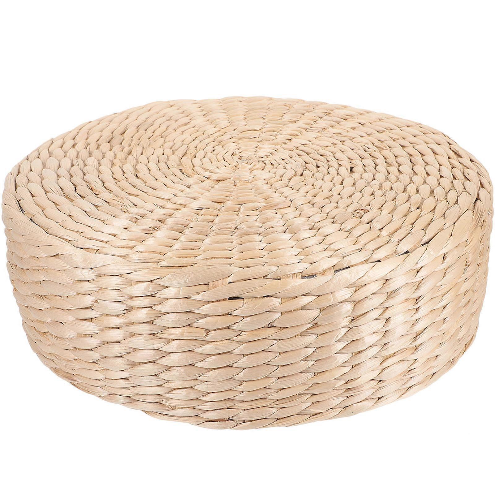 3Pcs Comfortable Floor Mat Cushion Perfect For Home Decor And Zen Meditation Made From Straw Material
